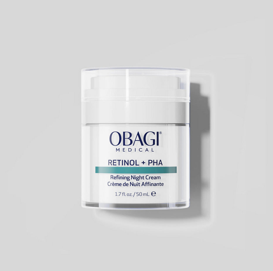 Obagi Retinol + PHA Refining Night Cream 50ml jar, retinol and PHA night cream for texture and fine lines